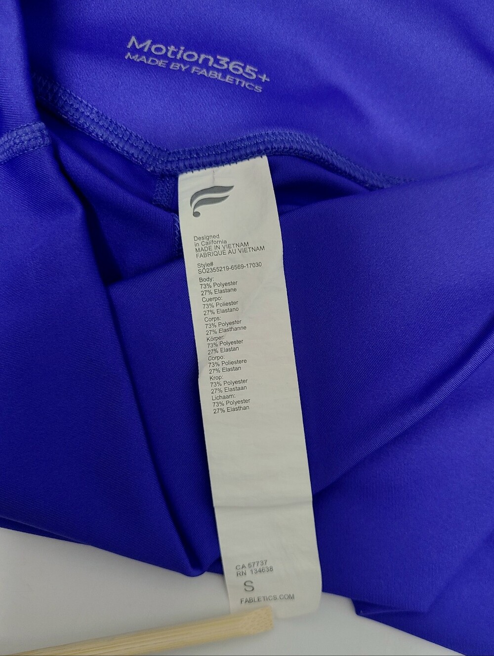Fabletics Anywhere Motion 365+ High-Waisted Biker Shorts Royal Blue Sz S - Picture 7 of 9